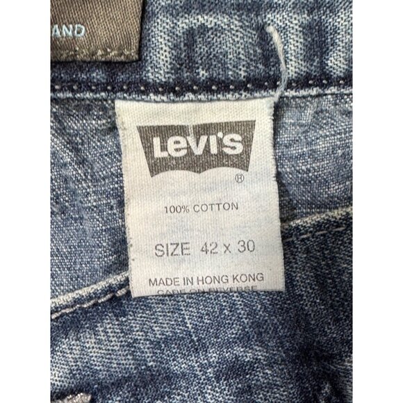 Levis Silvertab Carpenter Jeans Size 42x30 Relaxed Fit  Cotton Blue Denim Made I - Picture 2 of 16